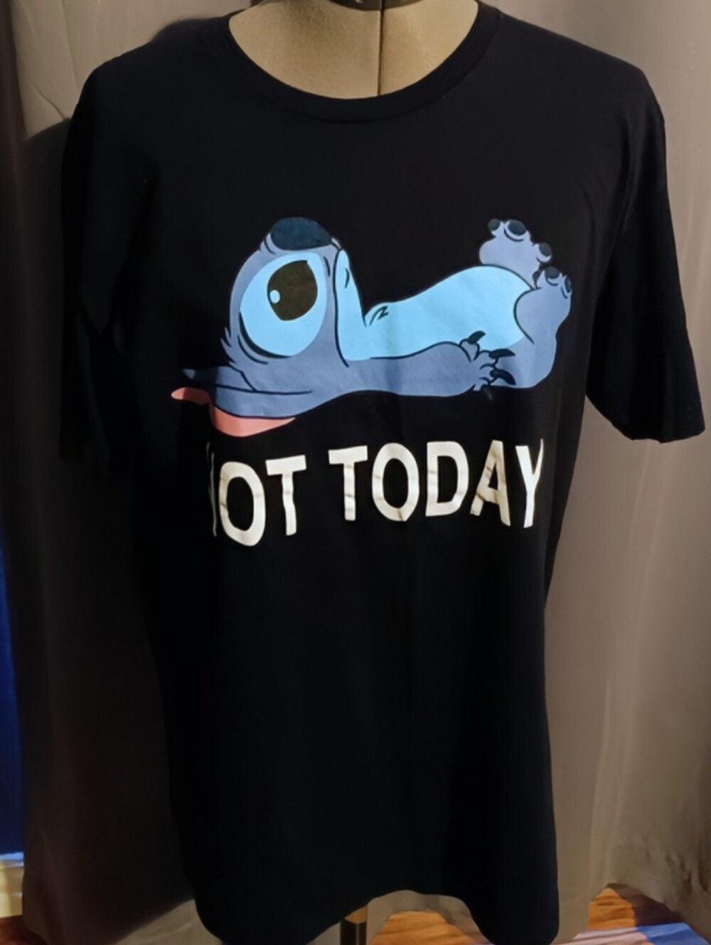 🍈 Disney Lilo & Stitch “Not Today” Graphic Tee – Size Large